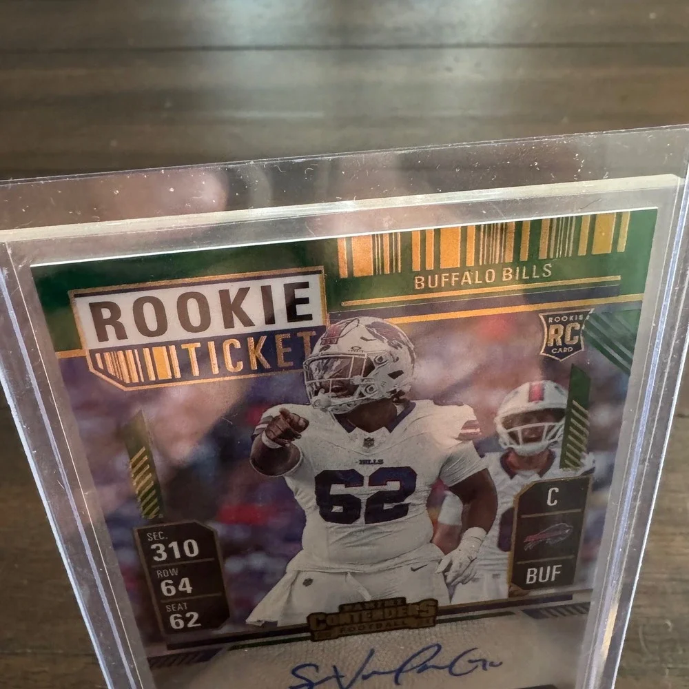 Panini Rookie Ticket Card Sedrick Van Pran Buffalo Bills Autograph RC 229